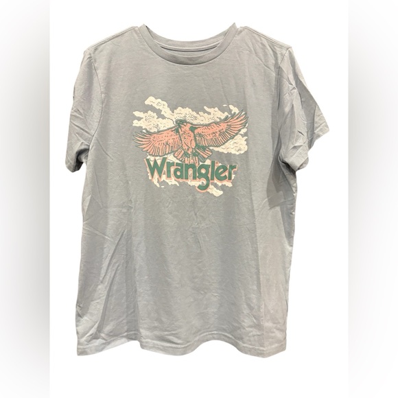 Wrangler Light Blue Tee with Graphic Design - Picture 1 of 4